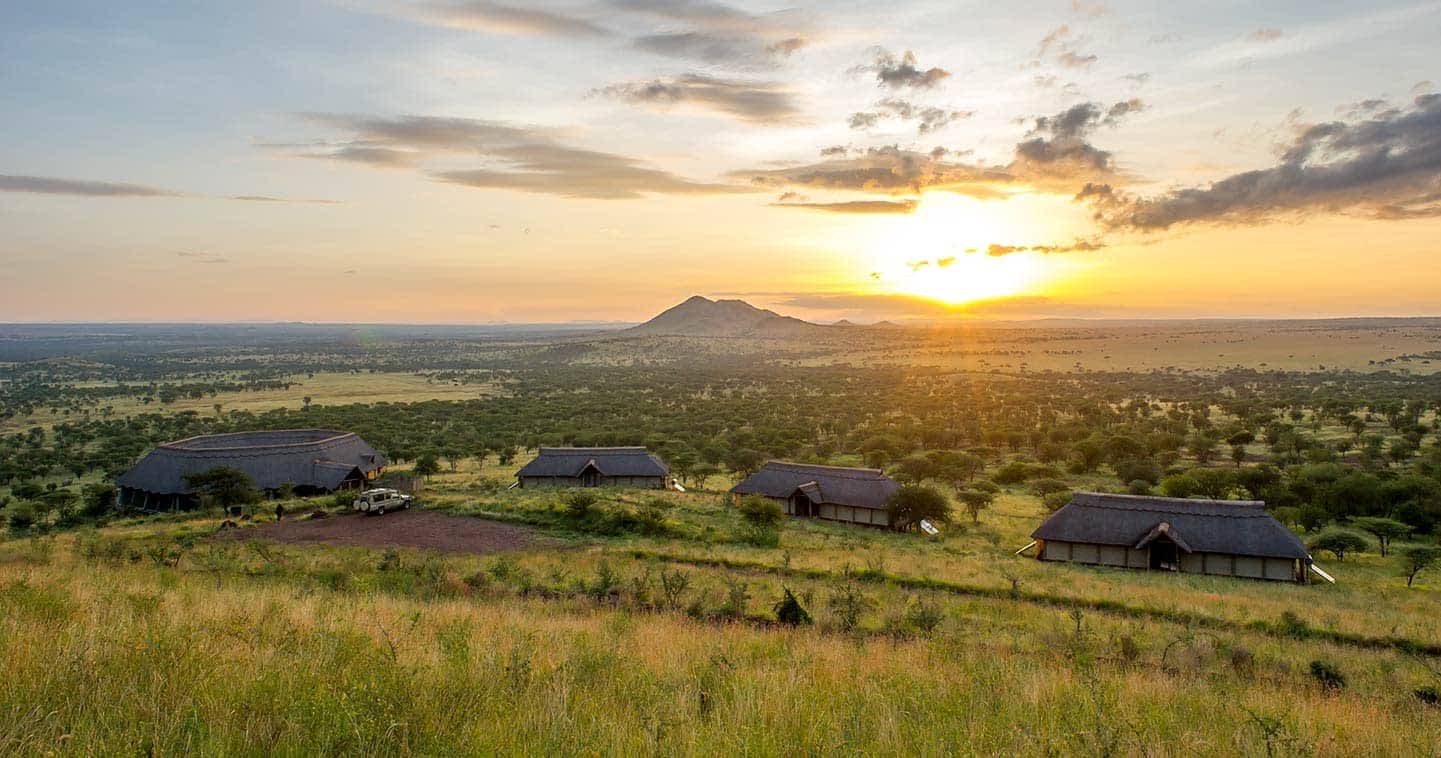 Kubu Kubu Tented Lodge overlooking the Serengeti plains